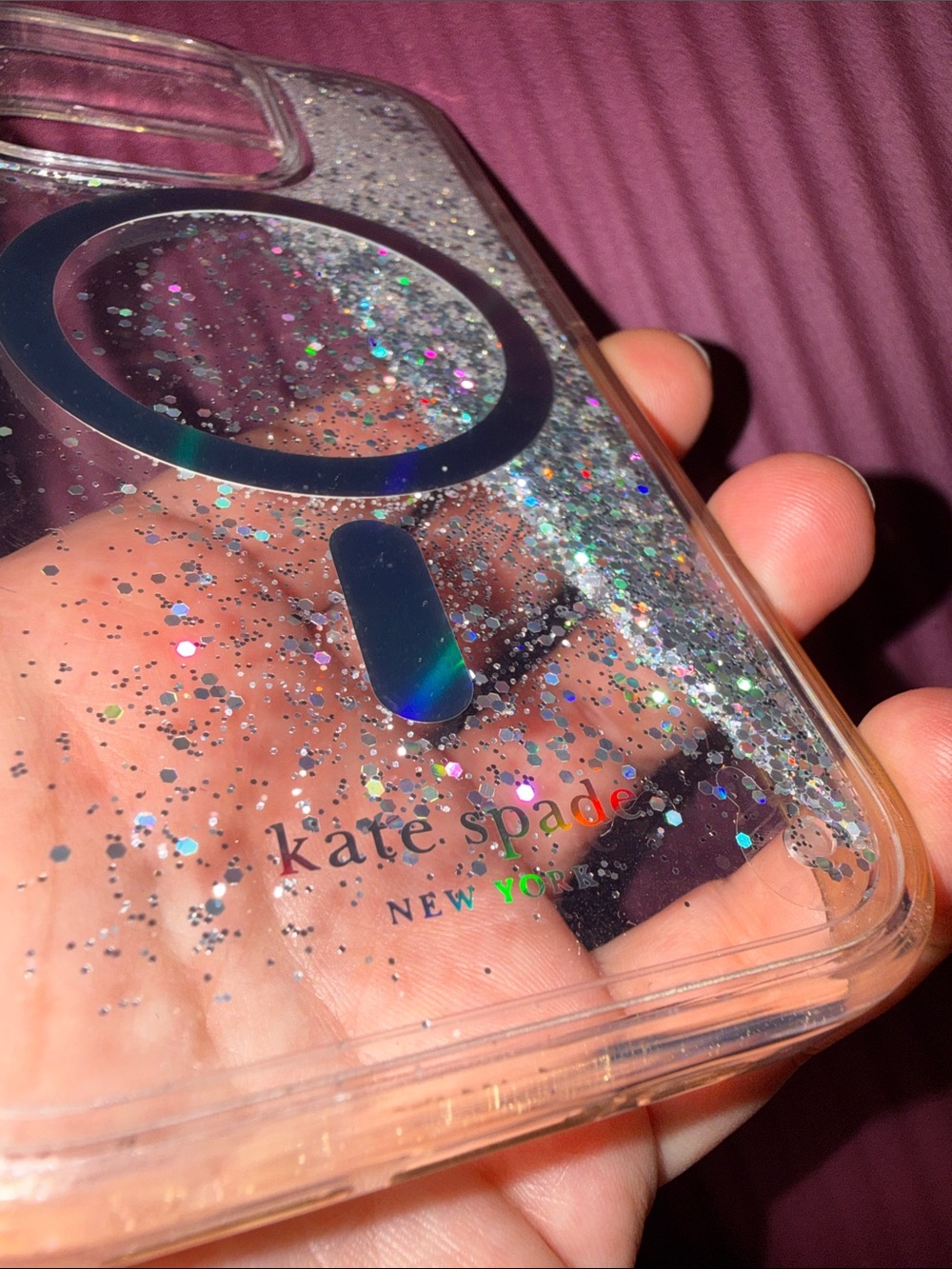 Kate Spade glitter iPhone 16 Pro case - Picture 3 of 5
